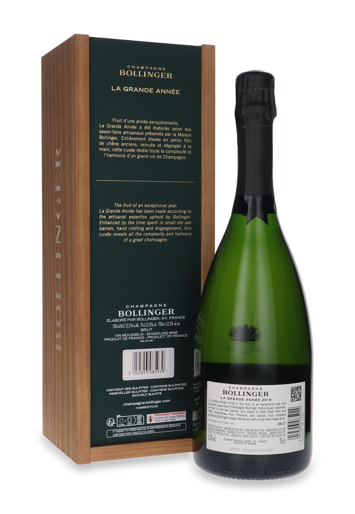 Szampan Bollinger La Grande Annee 2018 / 12,5%/ 0,75l