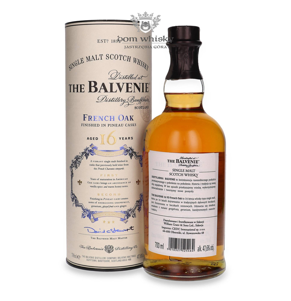 Balvenie 16-letni French Oak (Finished in Pineau Casks) / 47,6% / 0,7l