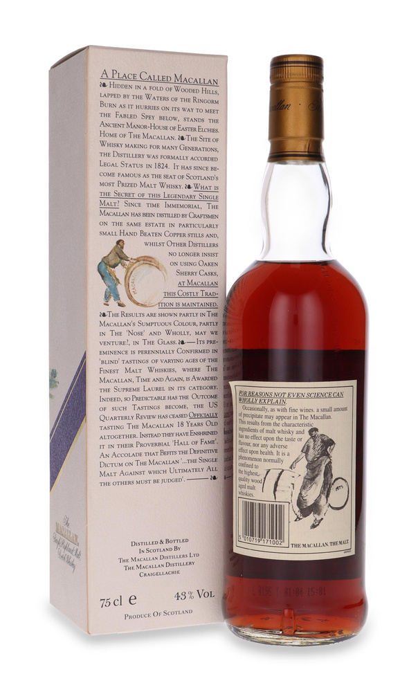Macallan 18-letni (D.1980, B.1998) Sherry Wood / 43% / 0,75l