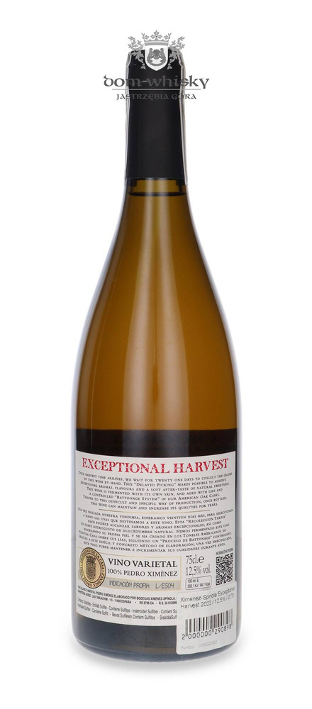 Ximenez-Spinola Exceptional Harvest 2024 / 12,5% / 0,75l
