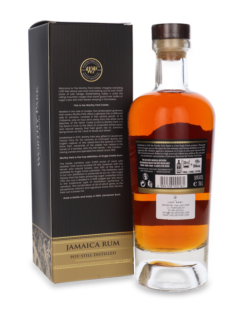 Worthy Park 12 Year Old Single Estate Collection Jamaica Rum / 50% / 0.7l