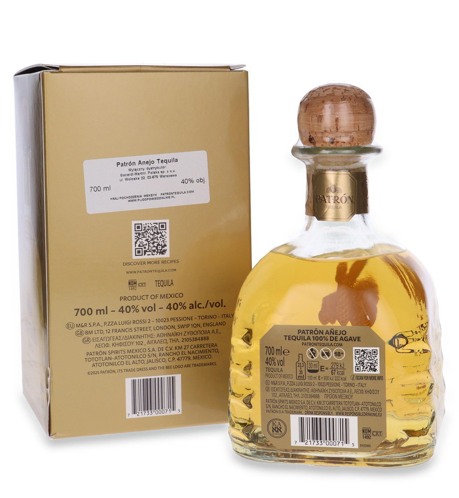 Patron Anejo 100% Agave / 40% / 0,7l