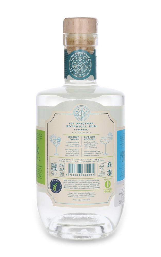 Rum Union Organic Coconut Rum / 38,3% / 0,7l