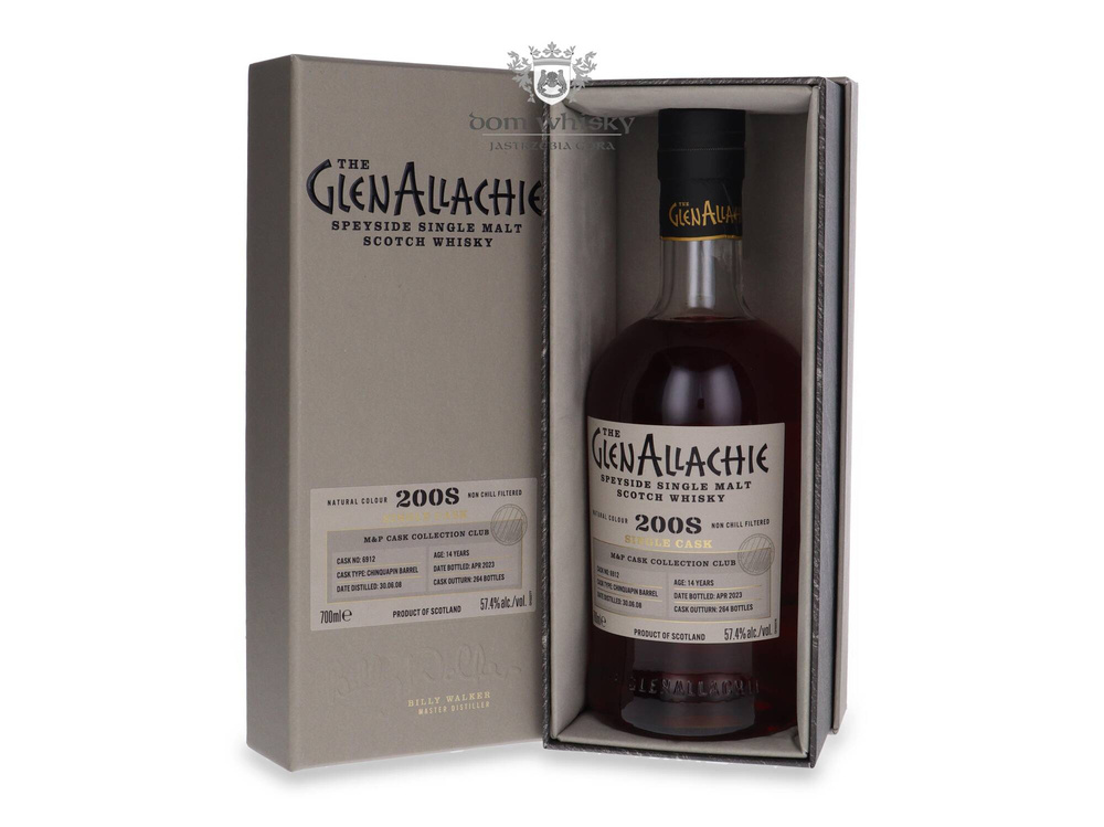 GlenAllachie 2008, 14-year-old, Chinquapin Barrel # 6912 / 57.4%/ 0.7l