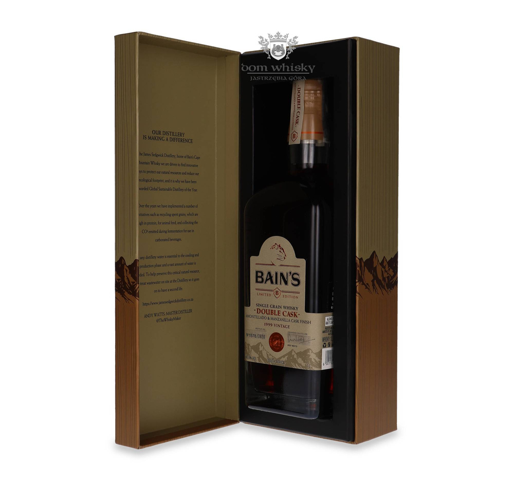 Bain's 1999 Vintage, 21 Year Old Double Cask Single Grain Whiskey / 46.8% / 1.0l