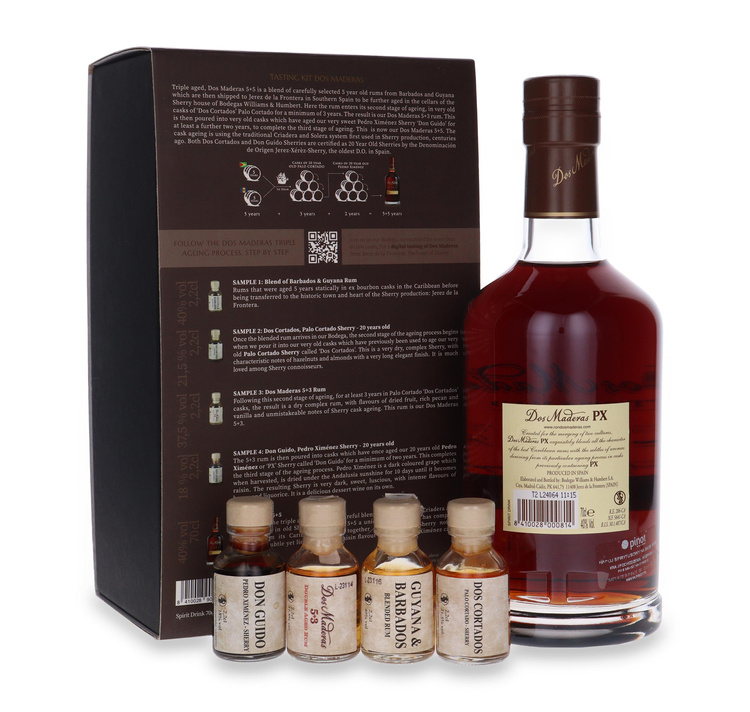 Dos Maderas 5 + 5 PX Triple Aged Rum zestaw /  40% / 0,7l