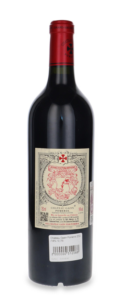 Chateau Gazin Pomerol 2022 /14% / 0,75l