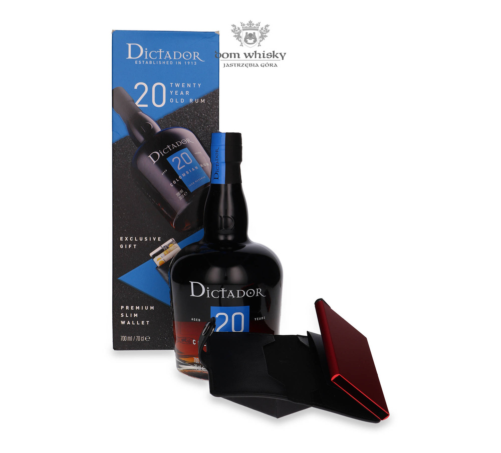 Dictador 20-year-old Rum + Wallet / 40% / 0.7l