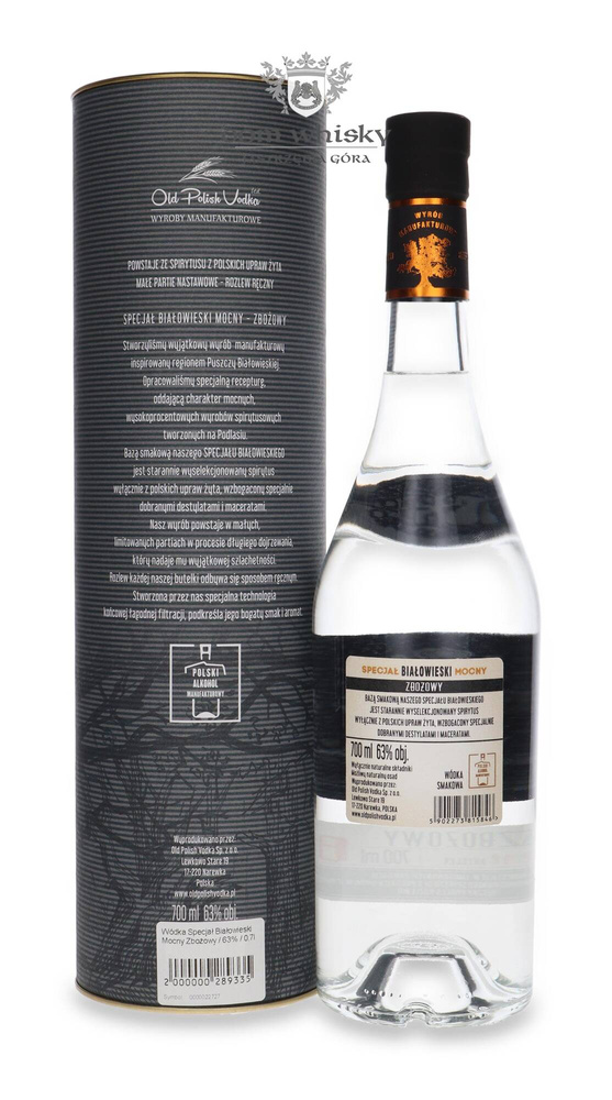 Vodka Specjał Białowieski Strong Grain / 63% / 0.7l