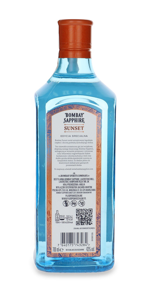 Bombay Sapphire Sunset Special Edition London Dry Gin / 43% / 0.7l