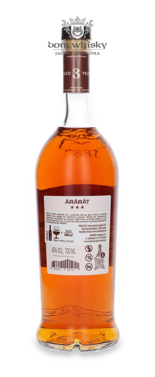 Ararat Brandy, 3-letni /bez opakowania/ 40% / 0,7l