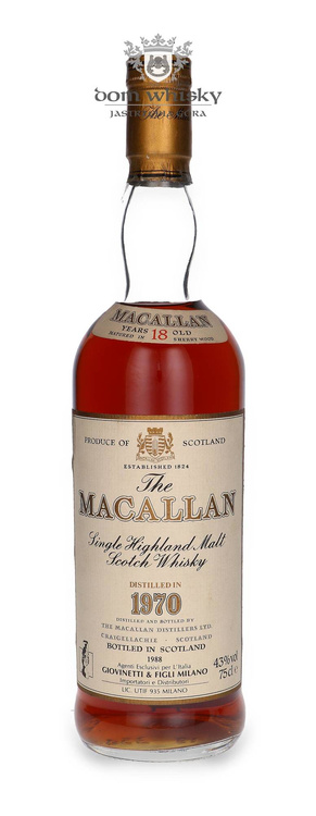 Macallan 18-letni (D.1970, B.1988) / 43%/ 0,75l