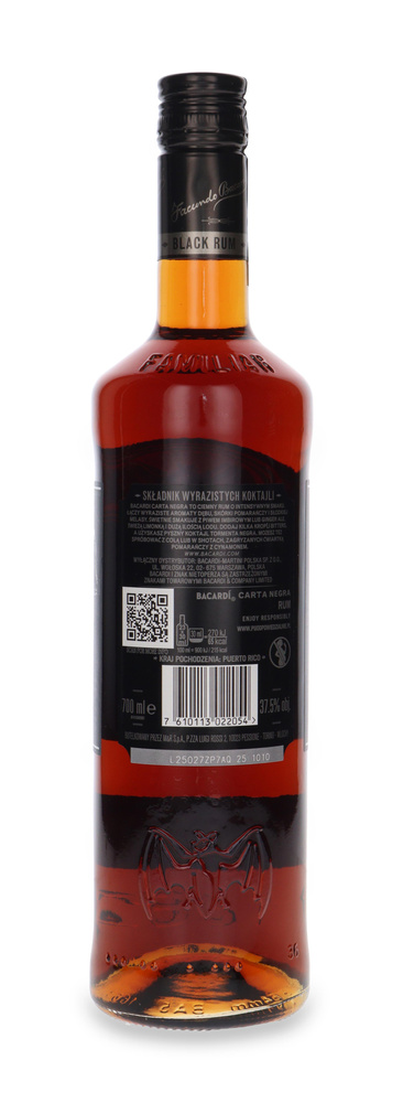 Bacardi Carta Negra / 37,5% / 0,7l