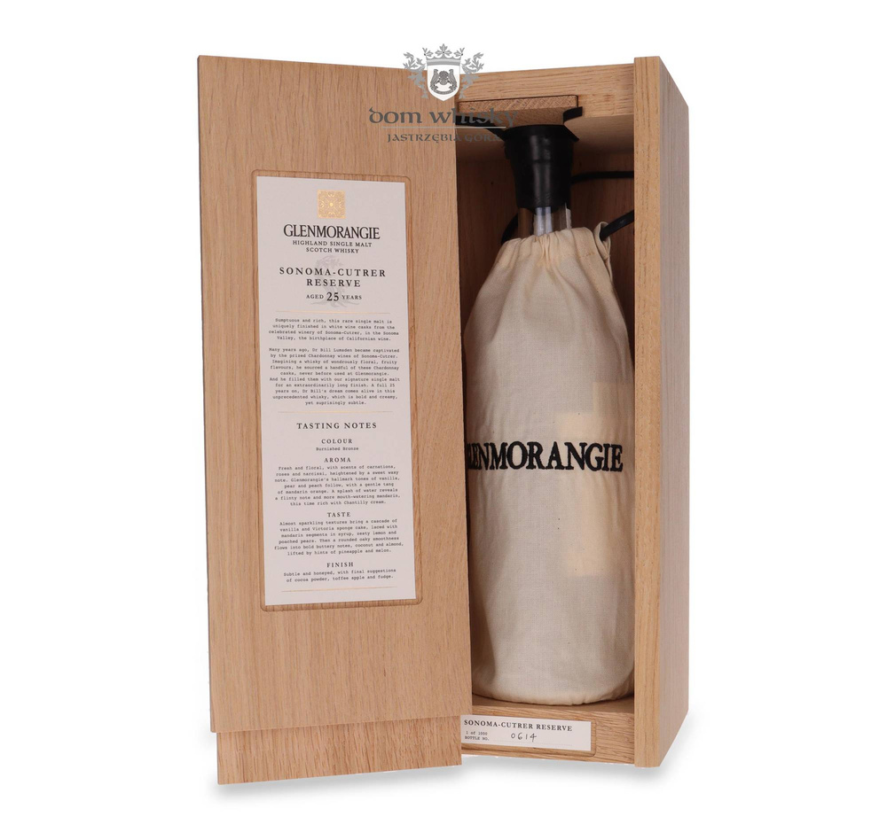 Glenmorangie 25 Year Old Sonoma-Cutrer Reserve / Wooden Box / 50.4% / 0.7l
