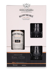 Bowmore 12-letni + 2 szklanki / 40% / 0,7l