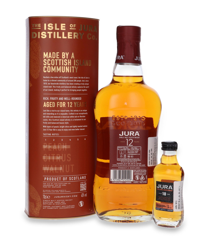 Jura 12-letnia / 40%/ 0,7l /  +(miniaturka Jura 18-letnia 0,05l)