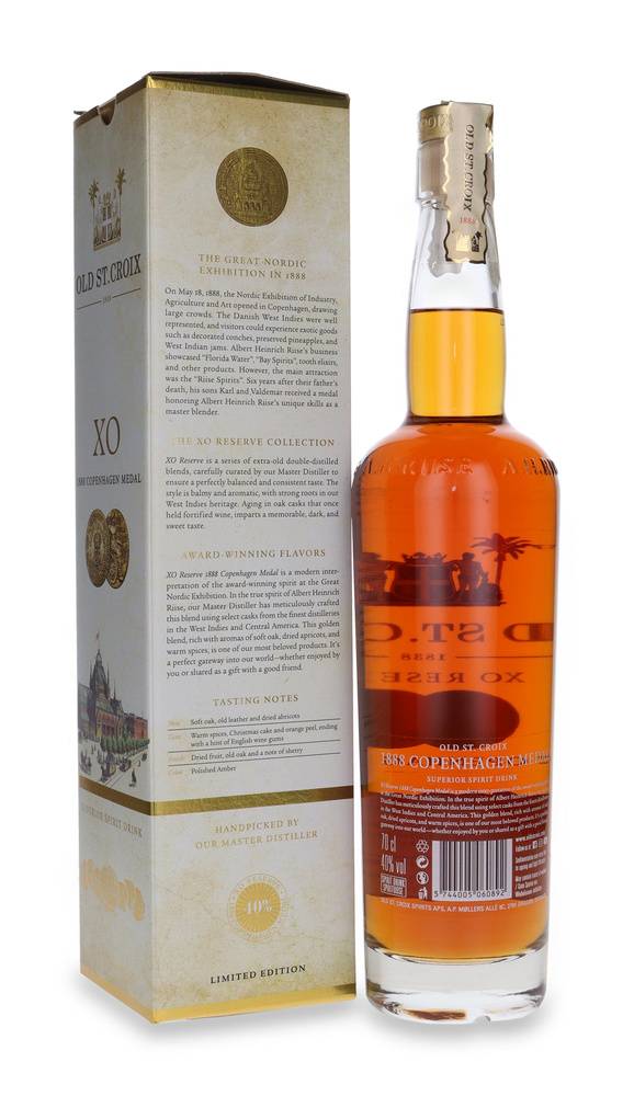 Old St. Croix X.O. 1888 Copenhagen Gold Medal / 40% / 0,7l