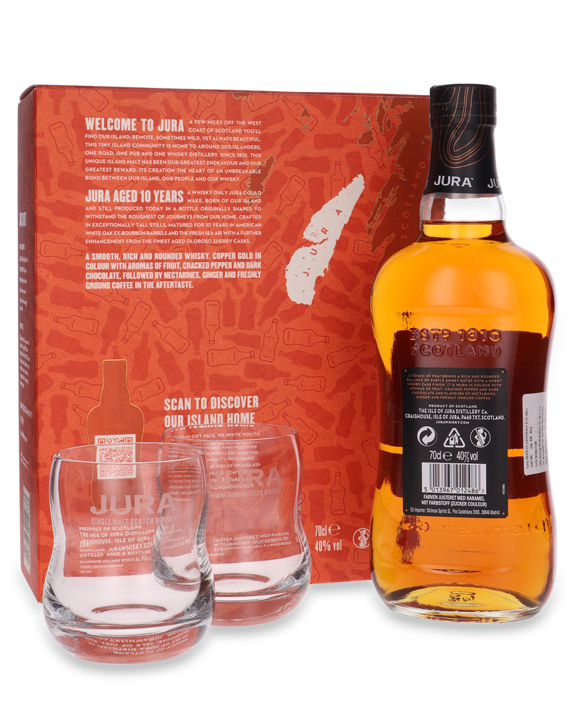 Jura 10-letnia + 2 szklanki /40%/0,7l