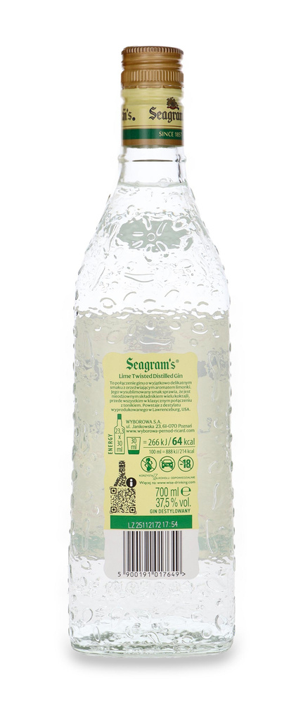 Seagram's Lime Twisted Gin / 37,5% / 0,7l