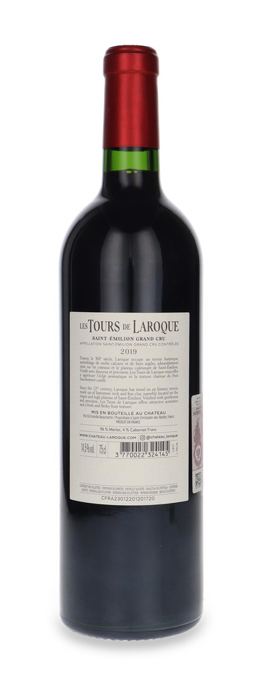 Chateau Laroque Les Tours de Laroque Saint-Emilion Grand Cru 2019 / 14.5% / 0.75 L