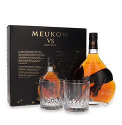 Cognac Meukow VS + 2 szklanki / 40% / 0,7l