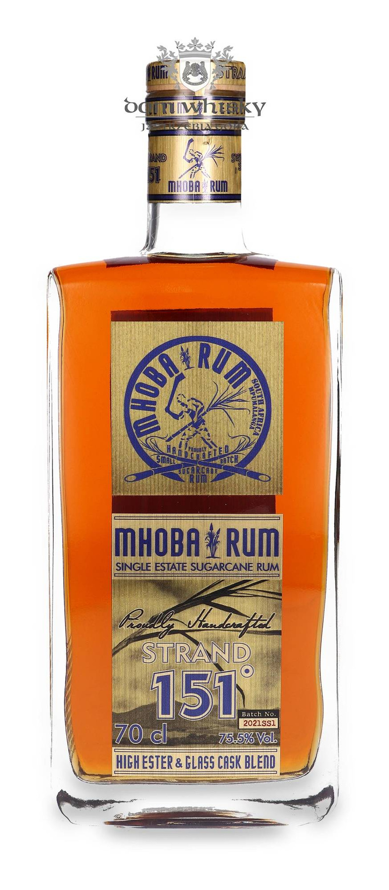 Mhoba Strand 151 rum, 75.5%, South Africa - 0.7l