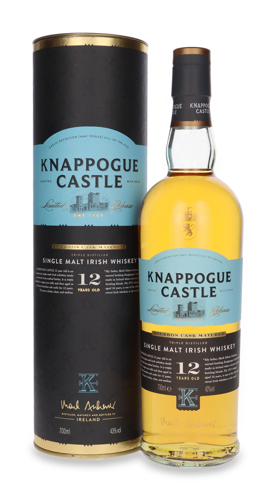 Knappogue Castle 12-year-old Bourbon Cask / 43%/ 0.7l