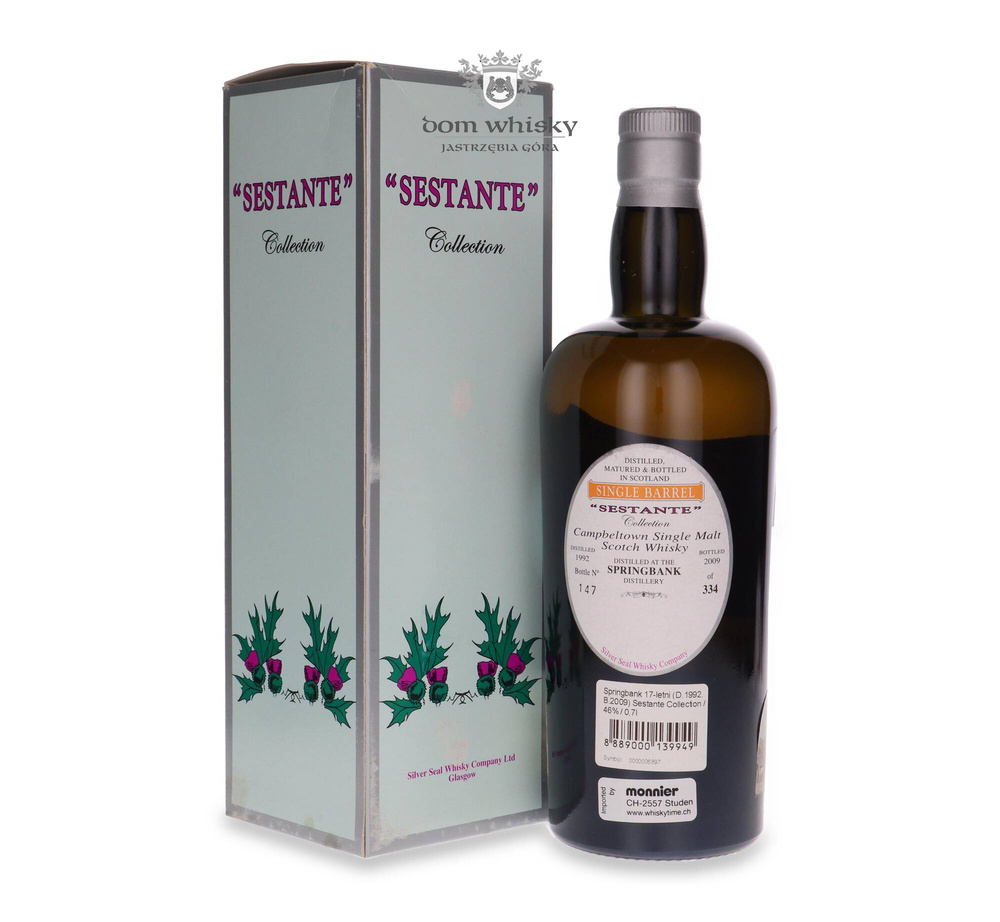 Springbank 17-letni (D.1992, B.2009) Sestante Collection / 46% / 0,7l