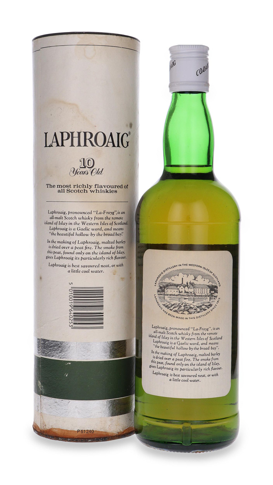 Laphroaig 10-letni Unblended Islay Malt (Bottled 1980s) /43%/0,75l