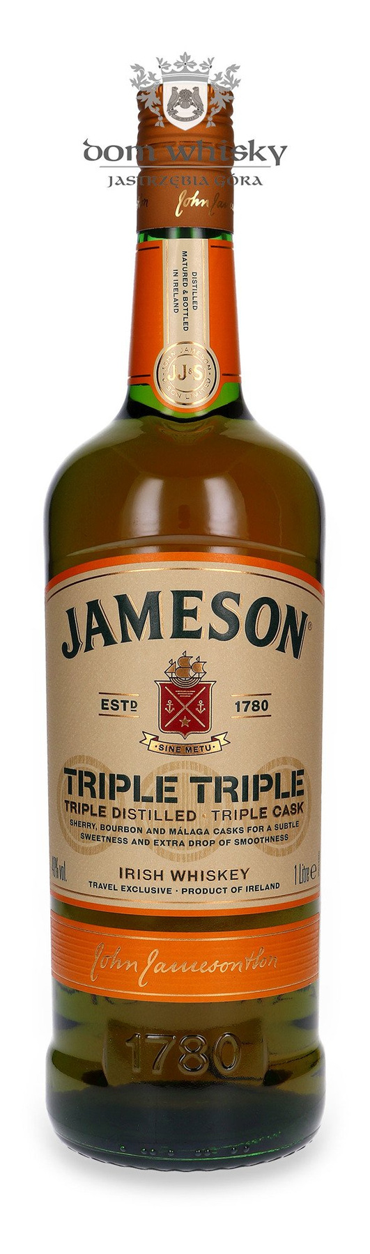 Jameson Triple Triple 40% 1,0l - Irlandzka Blended Whiskey | Dom Whisky