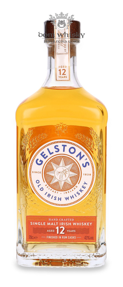 Gelston's 12-year-old Rum Cask Finish Irish Single Malt Whiskey /43%/ 0.7l