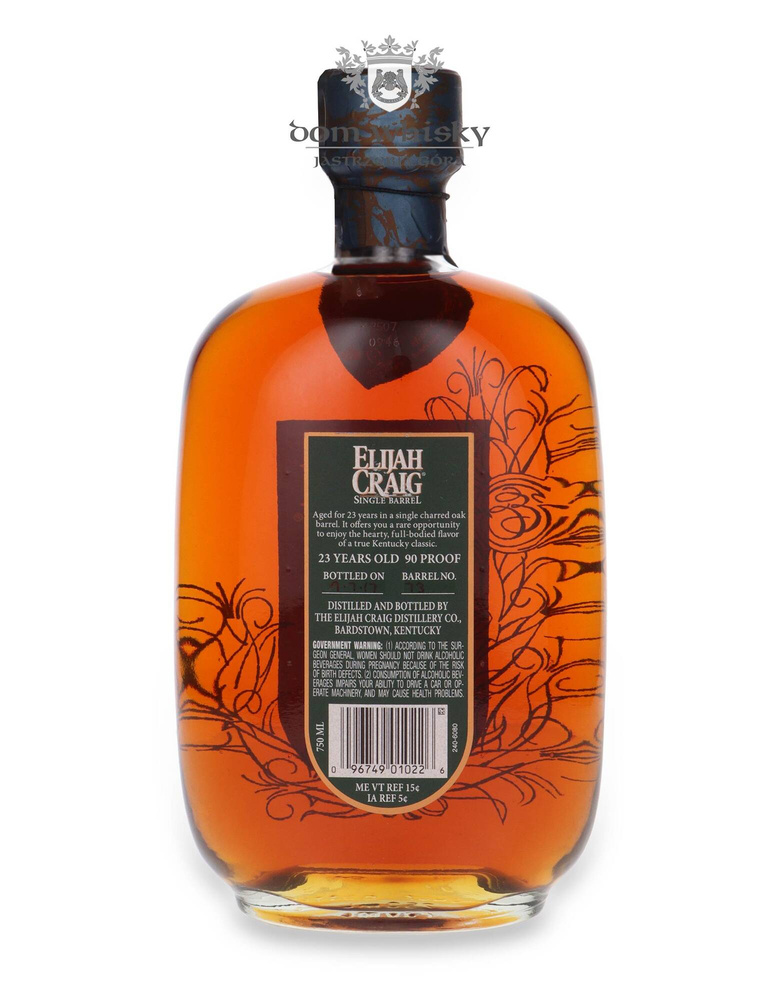 Elijah Craig 23-letni Single Barrel 2017 / 45%/ 0,75l