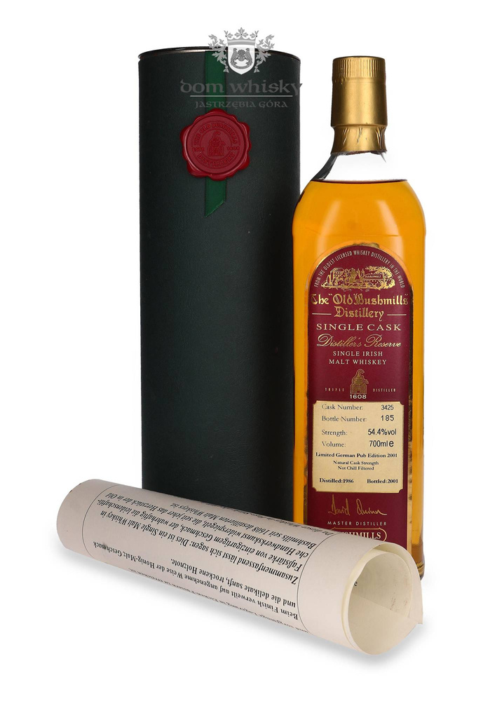Bushmills 1986 Single Cask (Bottled 2001) German Pub Edition /54.4%/ 0.7l
