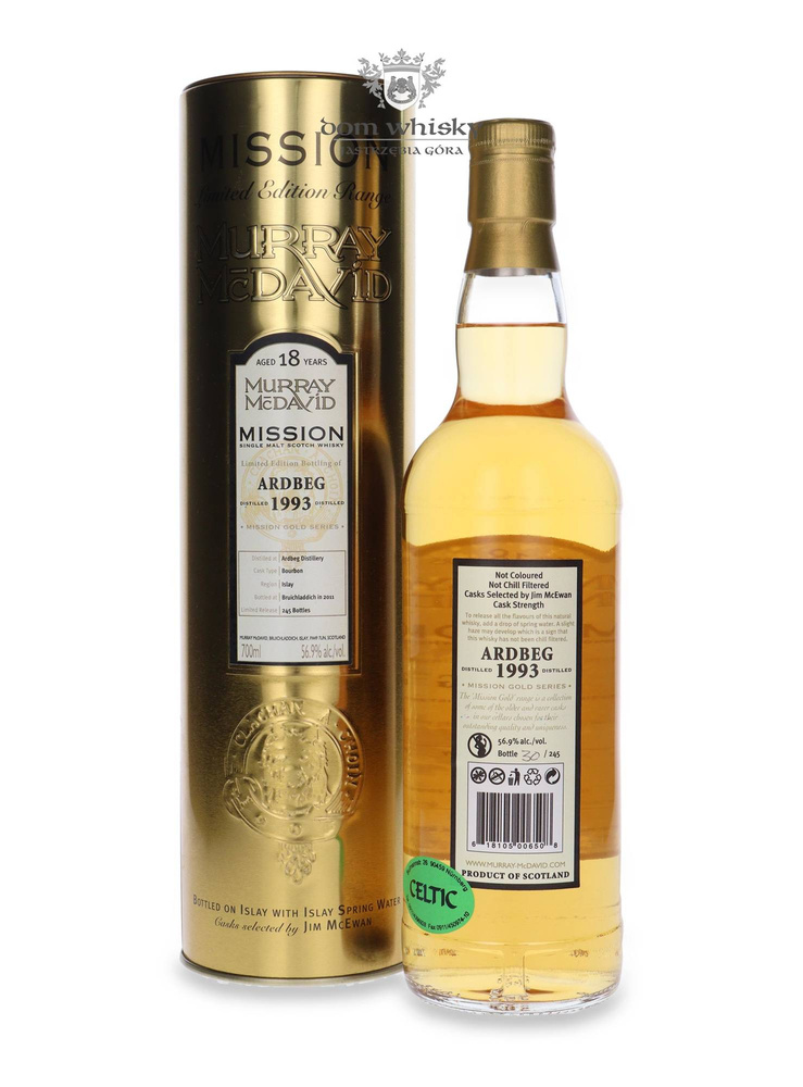 Ardbeg 18-letni (D.1993, B.2011) Murray McDavid Mission / 56,9%/ 0,7l