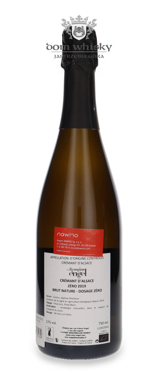 Cremant d'Alsace Zero 2019 Brut Nature / 12%/ 0,75l