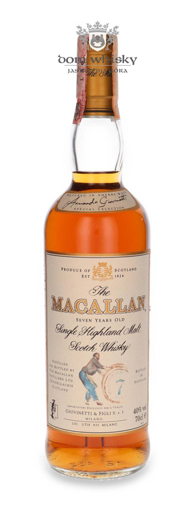 Macallan 7-letni Armando Giovinetti (Bez opakowania) /40%/0,7l