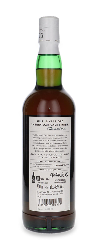 Laphroaig 10-letni Sherry Oak Finish /bez opakowania / 48%/ 0,7l	