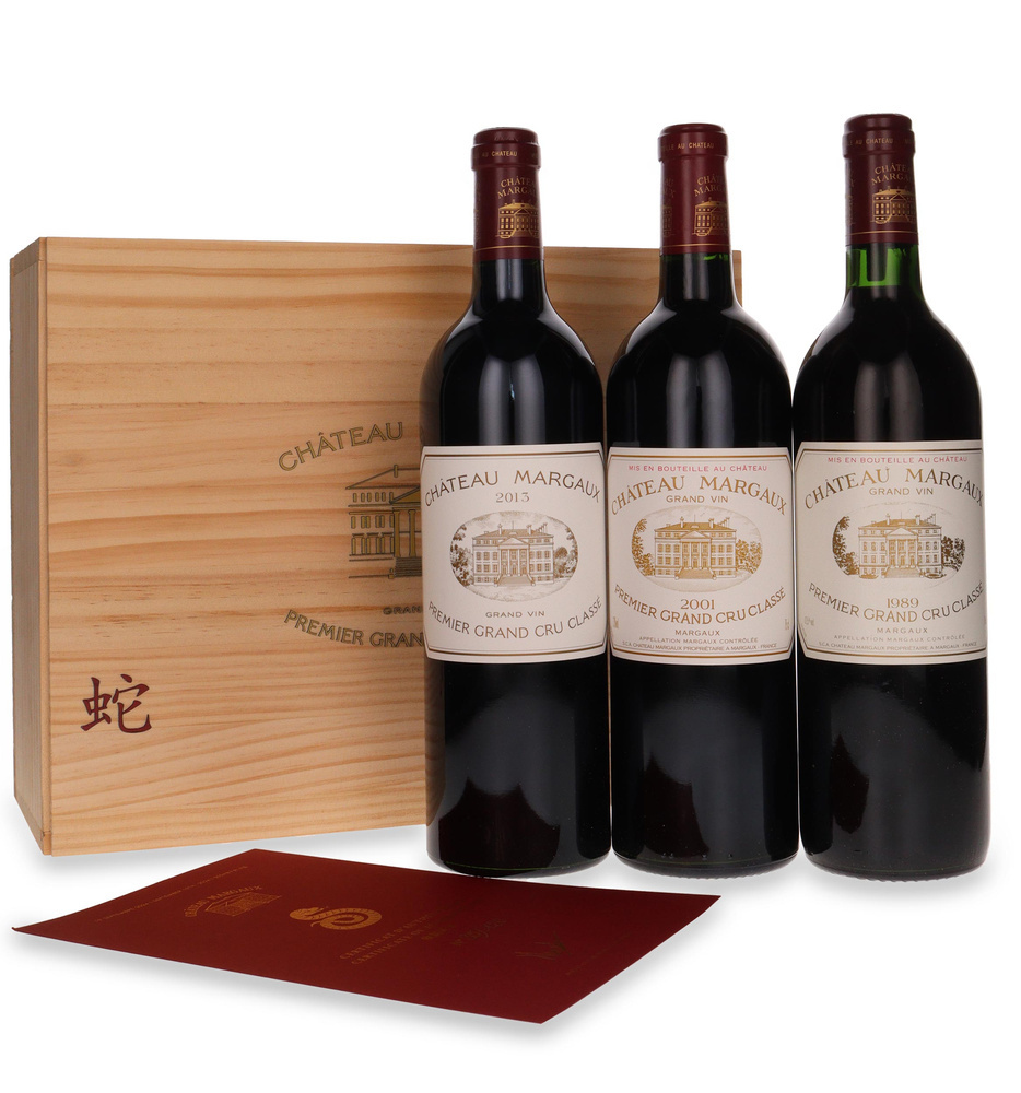 Château Margaux Limited Edition "The Year of the Snake" (1989, 2001, 2013)