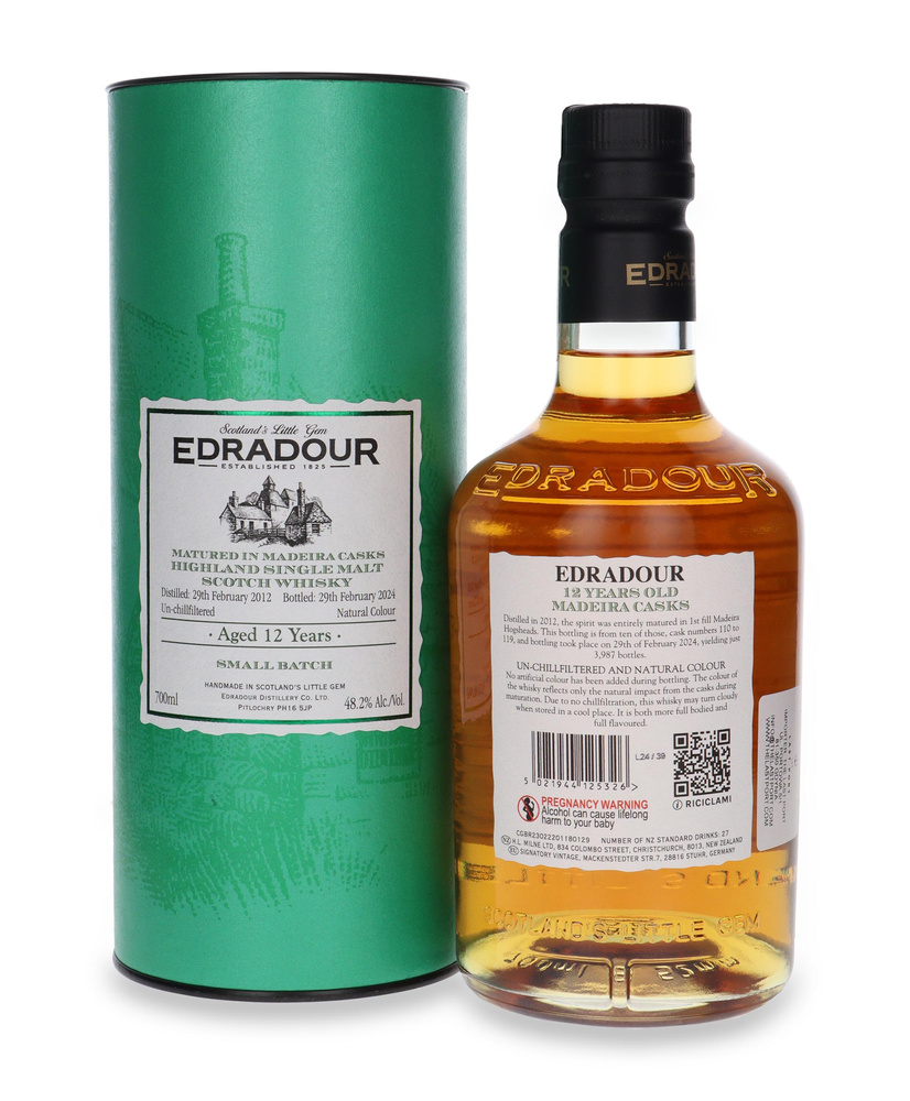 Edradour 12-letni (D.2012, B.2024) Madeira Casks / 48,2%/ 0,7l