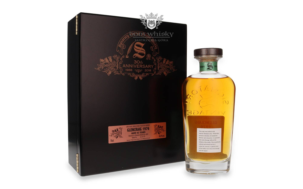 Glencraig 42-year-old (D.1976, B.2018) Signatory Vintage 30th Anniversary / 42% / 0.7l