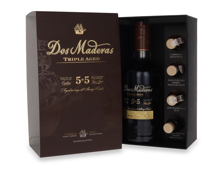 Dos Maderas 5 + 5 PX Triple Aged Rum zestaw /  40% / 0,7l