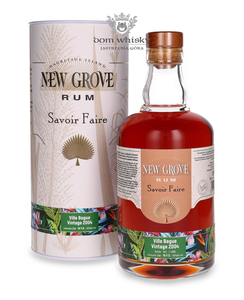 New Grove Savoir Faire Ville Bague Vintage 2004 Mauritius Rum / 45% / 0.7l