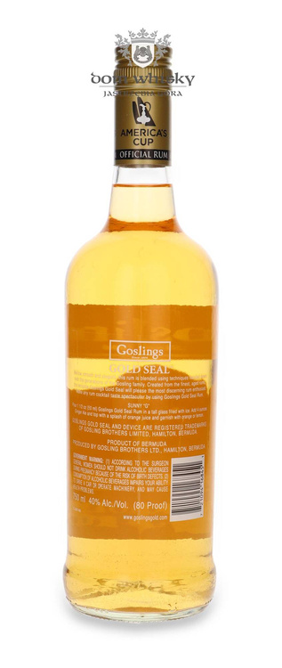 Gosling's Gold Seal America's Cup Bermuda Rum / 40% / 0,75l