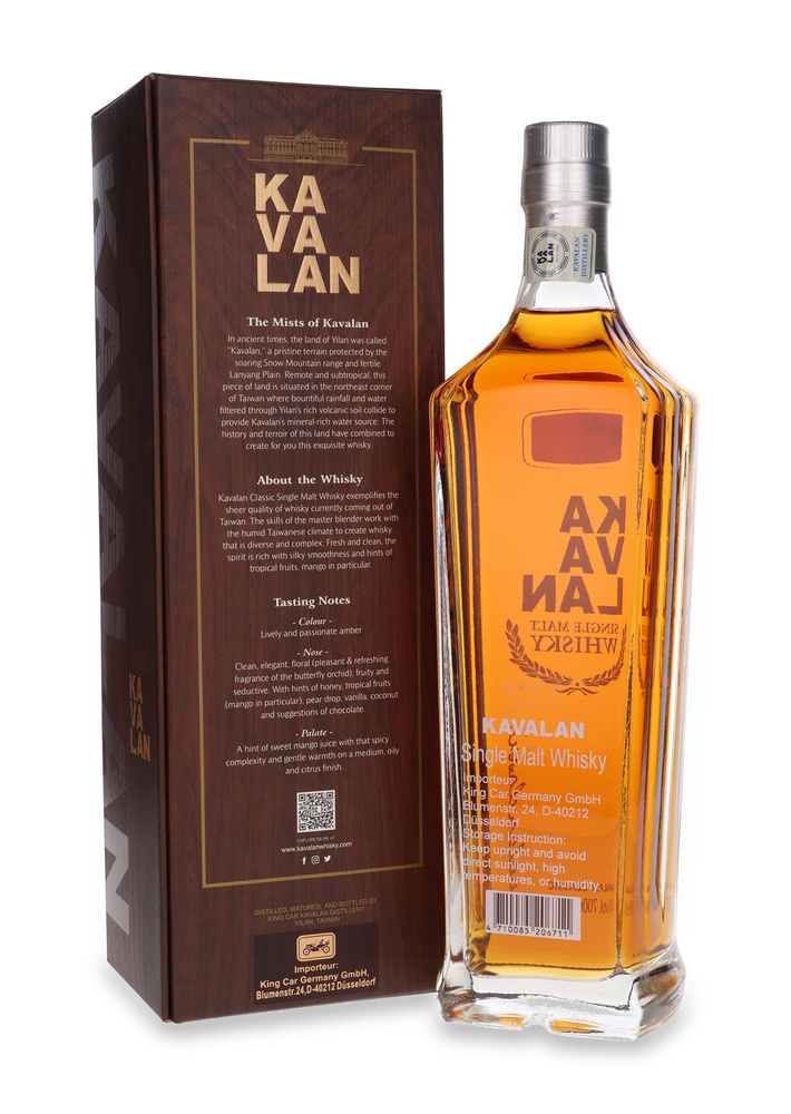 Kavalan Classic Single Malt / 40% / 0,7l
