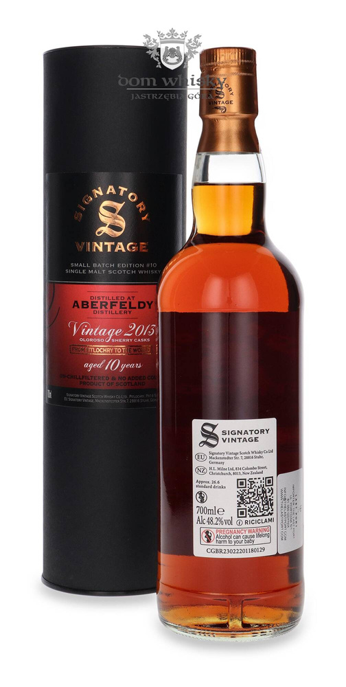 Aberfeldy 10 Year Old Vintage 2013 Oloroso Sherry Cask Signatory Vintage / 48.2% / 0.7l