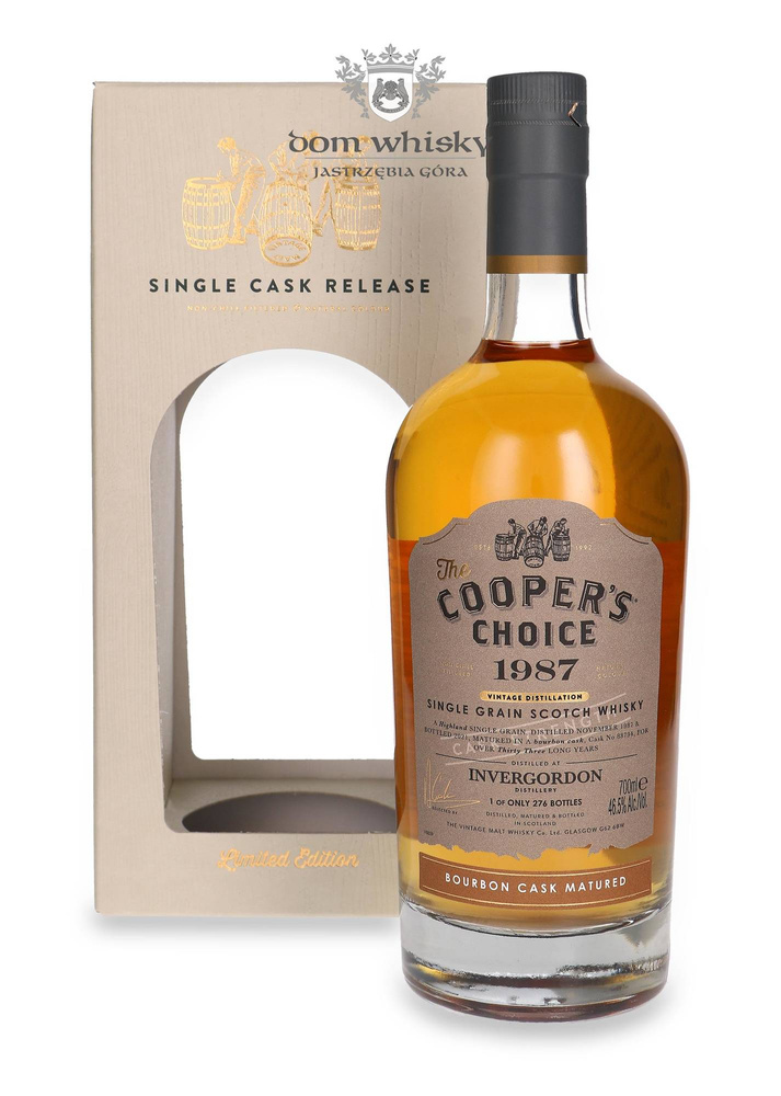 Invergordon 33-letni (D.1987, B.2021) Bourbon Cask Matured, The Cooper’s Choice/ 46,5%/ 0,7l