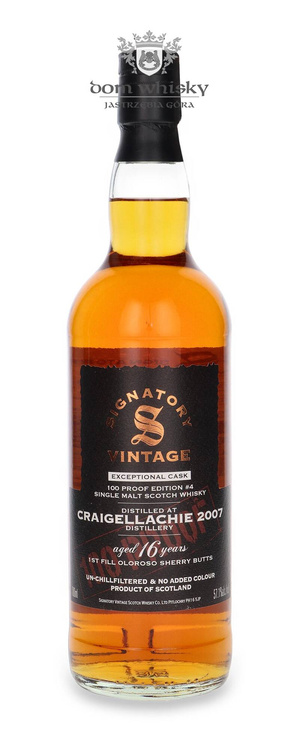 Craigellachie 16-letni 100 PROOF Signatory Vintage / 57,1% / 0,7l 