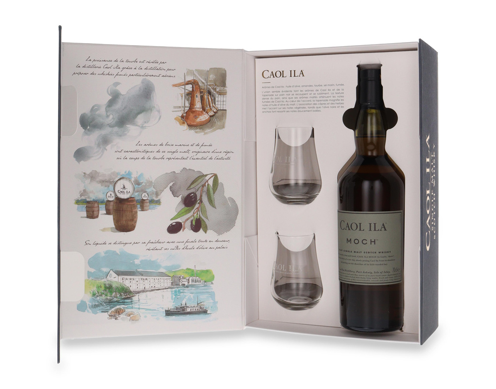 Caol Ila Moch + 2 glasses / 43% / 0.7l