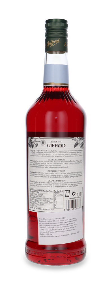 Syrop Giffard Żurawina (Cranberry) 1,0L