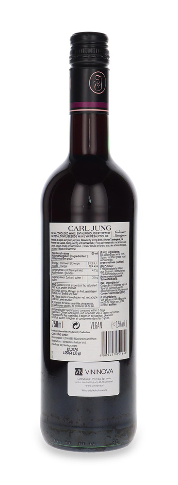 Carl Jung Alcohol Free Cabernet Sauvignon / <0,5%  / 0,75l 
